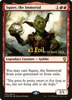 MTG Foil Prerelease Dominaria PDOM Squee, the Immortal MINT - Image 1