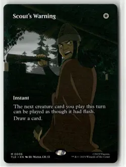 MTG Scout's Warning 0006 Regular (Borderless) Avatar: Eternal-Legal TLE NM - Image 1