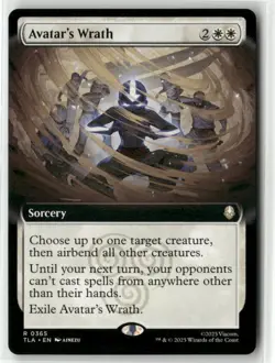 MTG Avatar's Wrath 0365 Regular (Extended Art) Avatar TLA NM - Image 1