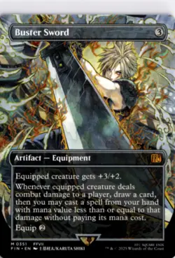 MTG FIN *Non-Foil Buster Sword (Borderless) 351 M NM FINAL FANTASY - Image 1