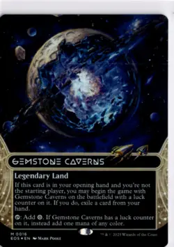 MTG EOS *Foil Gemstone Caverns (0016) (Borderless) 16 M NM EOE: Stellar Sights - Image 1