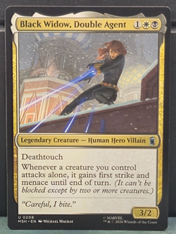 Black Widow Double Agent 208 Marvel Super Heroes Card Game Uncommon MTG TCG NM - Image 1