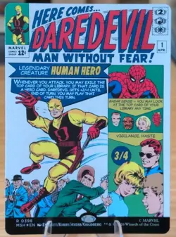 MTG- Daredevil, Man Without Fear (Borderless) (0398) Marvel Super Heroes Foil - Image 1