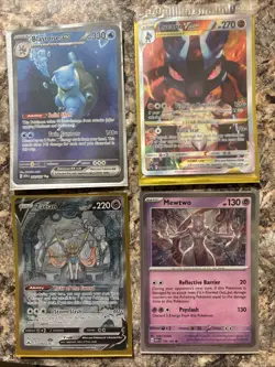 Blastoise ex 200/165 Sv: Scarlet & Violet 151 Holo With Other Rare Cards. - Image 1