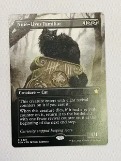 Nine-Lives Familiar (Borderless) #321 (NM) Foundations FDN Magic MTG - Image 1