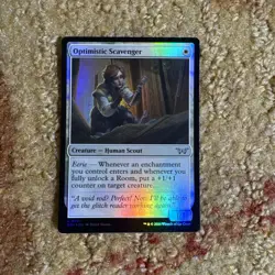 MTG Magic the Gathering Optimistic Scavenger Foil Duskmourn House of Horror NM - Image 1