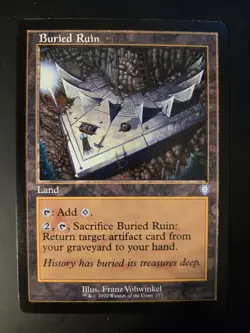 Buried Ruin NM RETRO FRAME Commander: The Brothers' War MTG FREE SHIPPING - Image 1