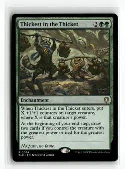 Thickest in the Thicket Bloomburrow NM Rare #34 MTG Magic - Image 1