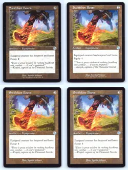 MTG Swiftfoot Boots x4 Playset Retro Frame Brothers War Magic The Gathering TCG - Image 1