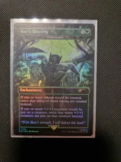 MTG Bast's Blessing (Primal Vigor) Rainbow Foil Marvel Secret Lair Black Panther - Image 1