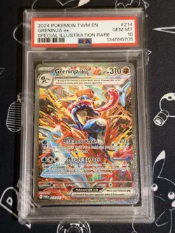 Greninja ex Special Illustration Rare 214/167 Pokemon Twilight Masquerade PSA 10 - Image 1