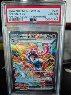 Pokemon 2024 Greninja ex 214/167 SIR Twilight Masquerade GEM MINT PSA 10 - Image 1
