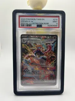 Pokemon Twilight Masquerade Greninja EX Special Illustration 214/167, PSA 9 - Image 1