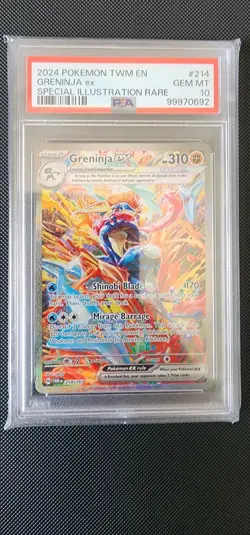 GRENINJA EX PSA 10 2024 POKEMON TWILIGHT MASQUERADE #214/167 EN SIR - Image 1