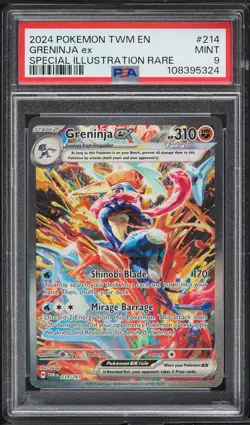 Pokemon TCG - Greninja EX 214/167 SIR - Twilight Masquerade - PSA 9 - Image 1