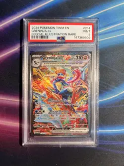 Pokemon Card Greninja EX 214/167 SIR Twilight Masquerade PSA 9 - Image 1
