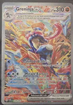 Pokemon Greninja ex 214/167 Sv06 Twilight Masquerade SIR Full Art Prints 11x8.5 - Image 1