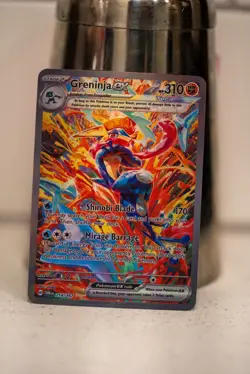 GRENINJA EX 214/167 POKEMON TWILIGHT MASQUERADE HOLO FOIL RARE SSP - Image 1