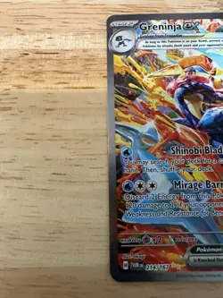 Pokemon TCG Greninja EX 214/167 Twilight Masquerade Full Art Card See Pics ! - Image 2