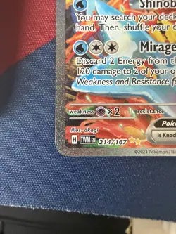 Pokemon TCG Twilight Masquerade Greninja EX 214/167 SIR - Image 4