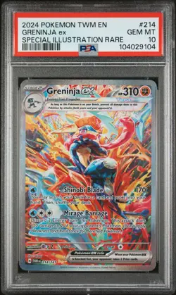 Pokemon TCG - Greninja Ex 214/167 - Twilight Masquerade - SIR - PSA 10 GEM MINT - Image 1
