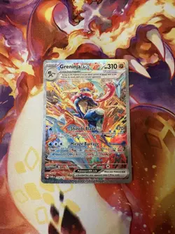 Pokemon TCG Greninja EX 214/167 Twilight Masquerade Full Art Card - Image 1