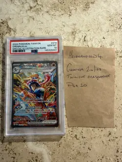 Greninja Ex 214/167 - Twilight Masquerade - SIR - PSA 10 GEM MINT - Pokemon TCG - Image 3