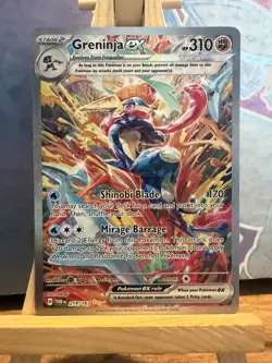 Pokemon TCG Greninja EX 214/167 Twilight Masquerade Full Art Card NM Condition - Image 1