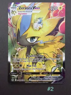 Pokemon TCG Zeraora VMAX Holo Rare Card GG42/GG70 Crown Zenith: Galarian Gallery - Image 3