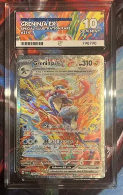Pokemon TCG Scarlet & Violet Twilight Masquerade Greninja EX 214/167 Ace 10 - Image 1