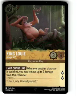 Disney Lorcana Rise of the Floodborn - King Louie 12/204 - Cold Foil - Image 1