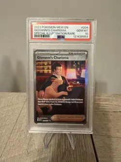 Pokemon Giovanni's Charisma 151 Special Illustration Card 204/165 PSA 10 - Image 1