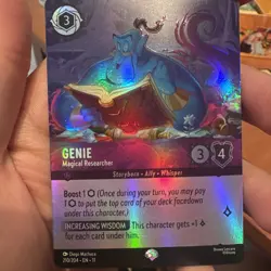 Disney Lorcana Winterspell #210/204 Epic Genie Magical Researcher NM Cold Foil - Image 1