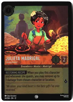 Disney Lorcana TCG Julieta Madrigal Caring Baker 24/204 Foil Wilds Unknown - Image 1