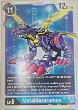Digimon MetalGarurumon EX1-021 Card Game TCG CCG - Image 1