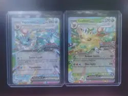 Prismatic evolutions stamped promo 🔥 miscut (2 cards) - Image 1