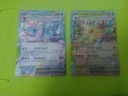 Prismatic evolutions stamped promo 🔥 miscut (2 cards) - Image 3