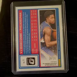 2025-26 Donruss Optic VJ Edgecombe #1 Cracked Ice Auto /25 Rookie 🔥 76ers RC - Image 2