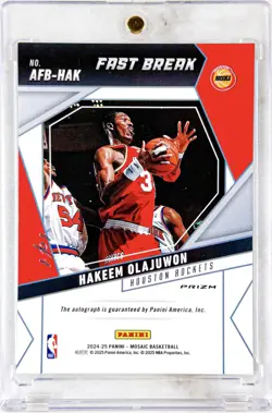 2024 Mosaic Hakeem Olajuwon Black Auto 1/1 - Image 2