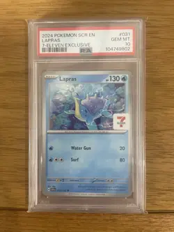 PSA 10 Lapras 031/142 Seven Eleven 7/11 Promo 2024 Asia Exclusive Pokemon TCG - Image 1