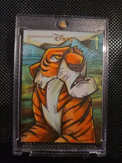 Topps 2026 Disney Chrome Shere Khan Gold Sketch Card By Michael Mastermaker 1/1 - Image 1