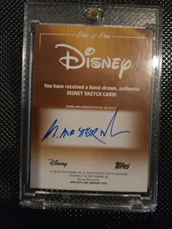 Topps 2026 Disney Chrome Shere Khan Gold Sketch Card By Michael Mastermaker 1/1 - Image 2
