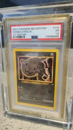 POP 1 2002 POKEMON NEO DESTINY SHINING STEELIX 1ST ED HOLO 112/105 PSA 1.5 - Image 1