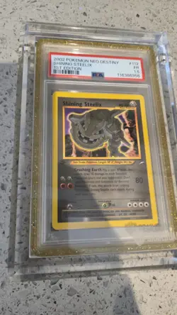 POP 1 2002 POKEMON NEO DESTINY SHINING STEELIX 1ST ED HOLO 112/105 PSA 1.5 - Image 3