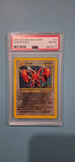 Pokemon TCG - Neo Discovery - Scizor 10/75 Holo - Graded PSA 8 - Image 1