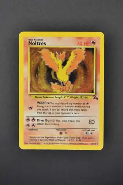 Moltres 12/62 Fossil 1999 Holo Rare Unlimited LP Excellent English Pokemon Card - Image 1