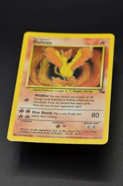 Moltres 12/62 Fossil 1999 Holo Rare Unlimited LP Excellent English Pokemon Card - Image 2