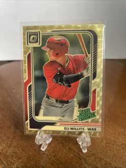 2026 Donruss Eli Willits GOLD VINYL 1/1 Case Hit Rated Prospect Optic NATS #1 - Image 1