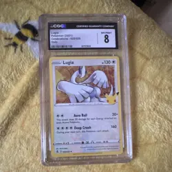 Pokemon 2021 Celebrations Lugia 022/025 Holo Rare English CGC 8 Graded - Image 1