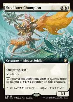 Steelburr Champion-Bloomburrow Commander-Extended Art-Regular-48-NM - Image 1